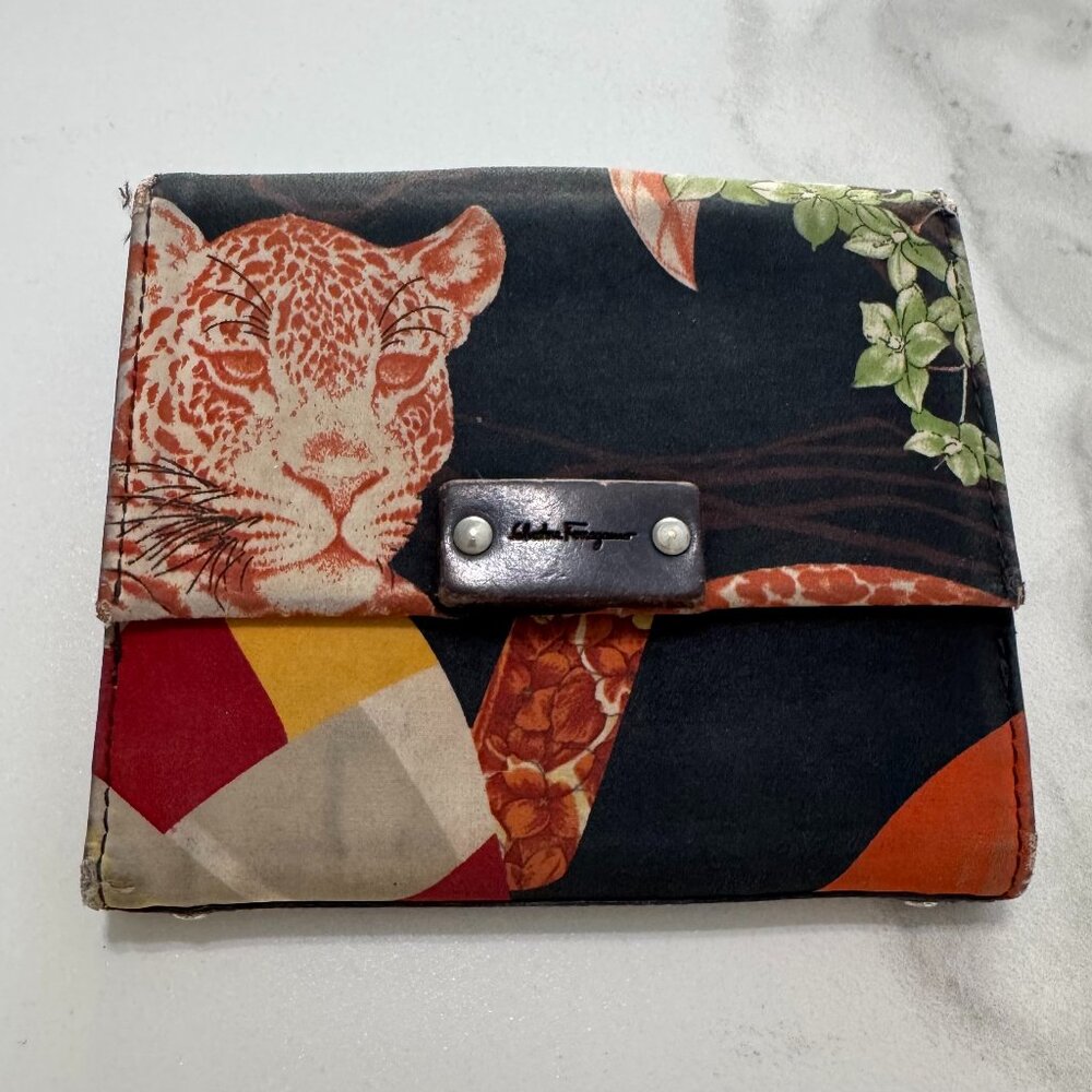 Ferragamo Animalier Jungla Top-Tier French Purse Wallet